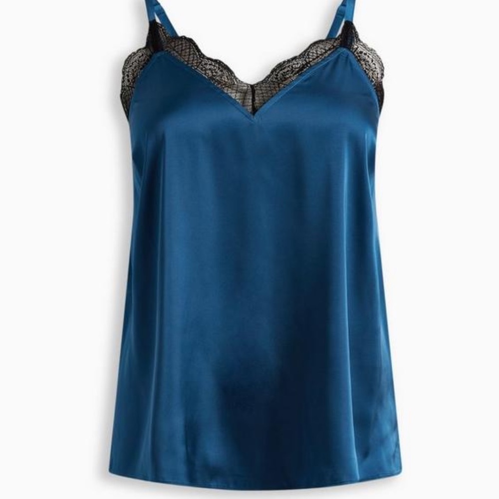 Satin Lace Trim Cami